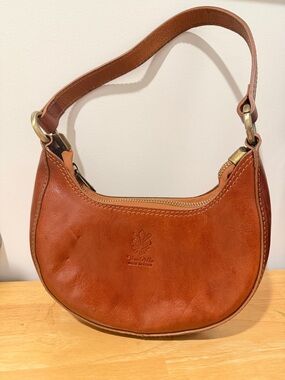 Italian Leather “Vera Pelle” Shoulder Bag – Made in Italy